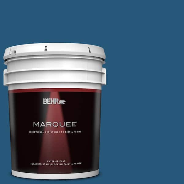 BEHR MARQUEE 5 gal. #S-H-560 Royal Breeze Flat Exterior Paint & Primer
