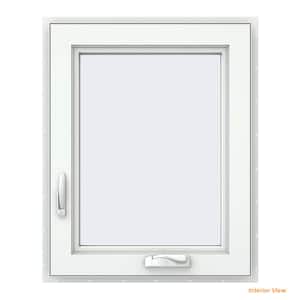 35.5 in. x 47.5 in. V-4500 Series White Vinyl Left-Handed Casement Window with Fiberglass Mesh Screen