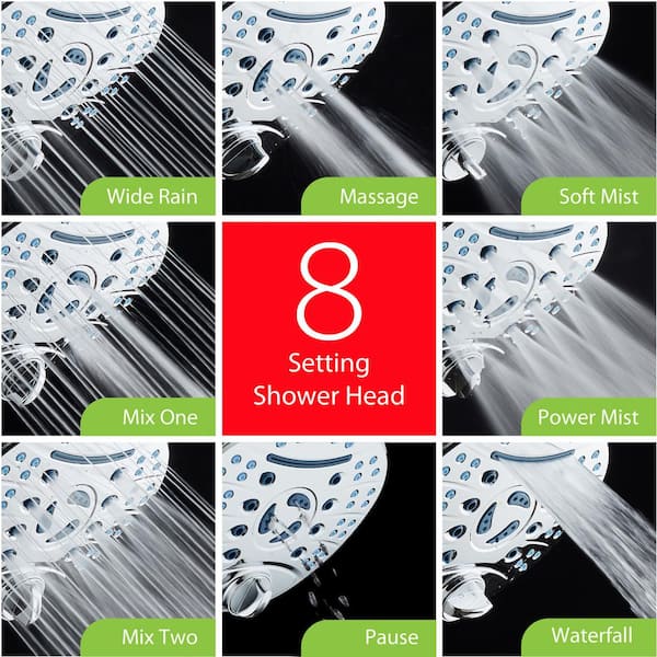 AquaStar Chrome 48-Spray Dual Shower Head 2.5-GPM (9.5-LPM) AquaStar Chrome 48-Spray Dual Shower Head 2.5-GPM (9.5-LPM)