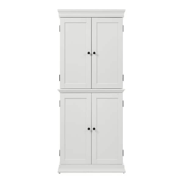Home Decorators Collection Ivory Food Pantry Cabinet with Adjustable Shelves