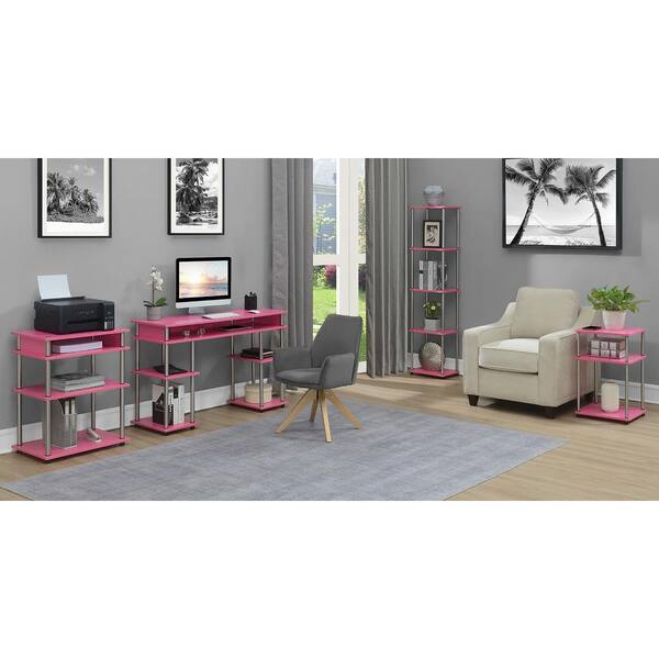 Convenience Concepts Designs2Go Pink Trestle Desk