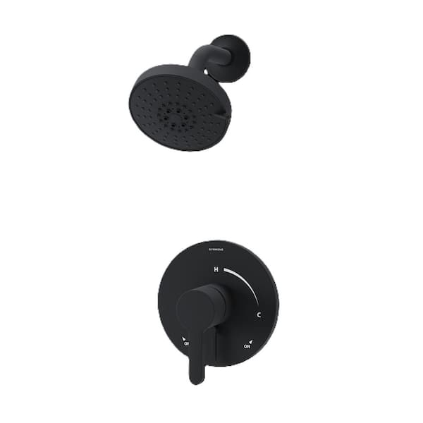 Keely Single-Handle 5-Spray Shower Faucet with VersaFlex Integral Diverter in Matte Black (Valve Included)