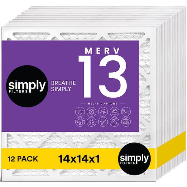 14 in. x 14 in. x 1 in. MERV 13 FPR 10 Pleated Furnace Air Filter (12-Pack)
