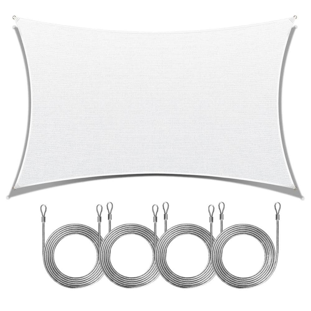 16 ft. x 20 ft. Rectangle Sun Shade Sail with Rope-White price history on PriceWatchPro