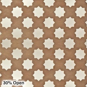 72 in. x 24 in. x 1/8 in. Unfinished Star Decorative Perforated Paintable MDF Screening Panel Insert
