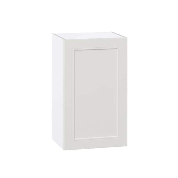 J COLLECTION Galveston 18 in. W x 14 in. D x 30 in. H Assembled Shaker Wall Kitchen Cabinet in Light Grey