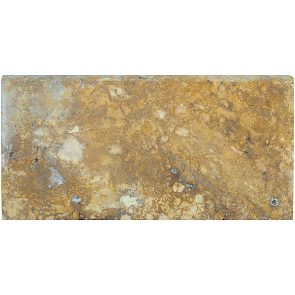MSI Riviera 5 cm x 12 in. x 24 in. Brushed Travertine Pool Coping (2 sq. ft.)