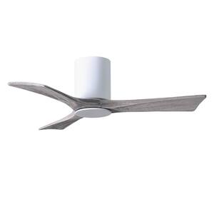 Irene 42 in. LED Indoor/Outdoor Damp Gloss White Ceiling Fan with Light
