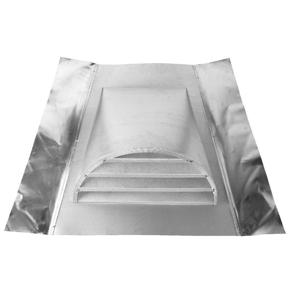 Gibraltar Building Products 24 in. x 12 in. Galvanized Steel Half-Round Dormer Vent with Soft Aluminum Flange