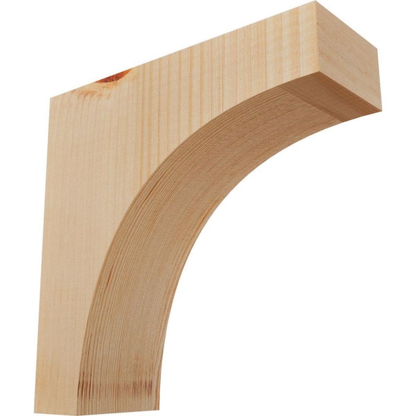 Ekena Millwork 3-1/2 in. x 10 in. x 10 in. Douglas Fir Huntington Smooth Corbel