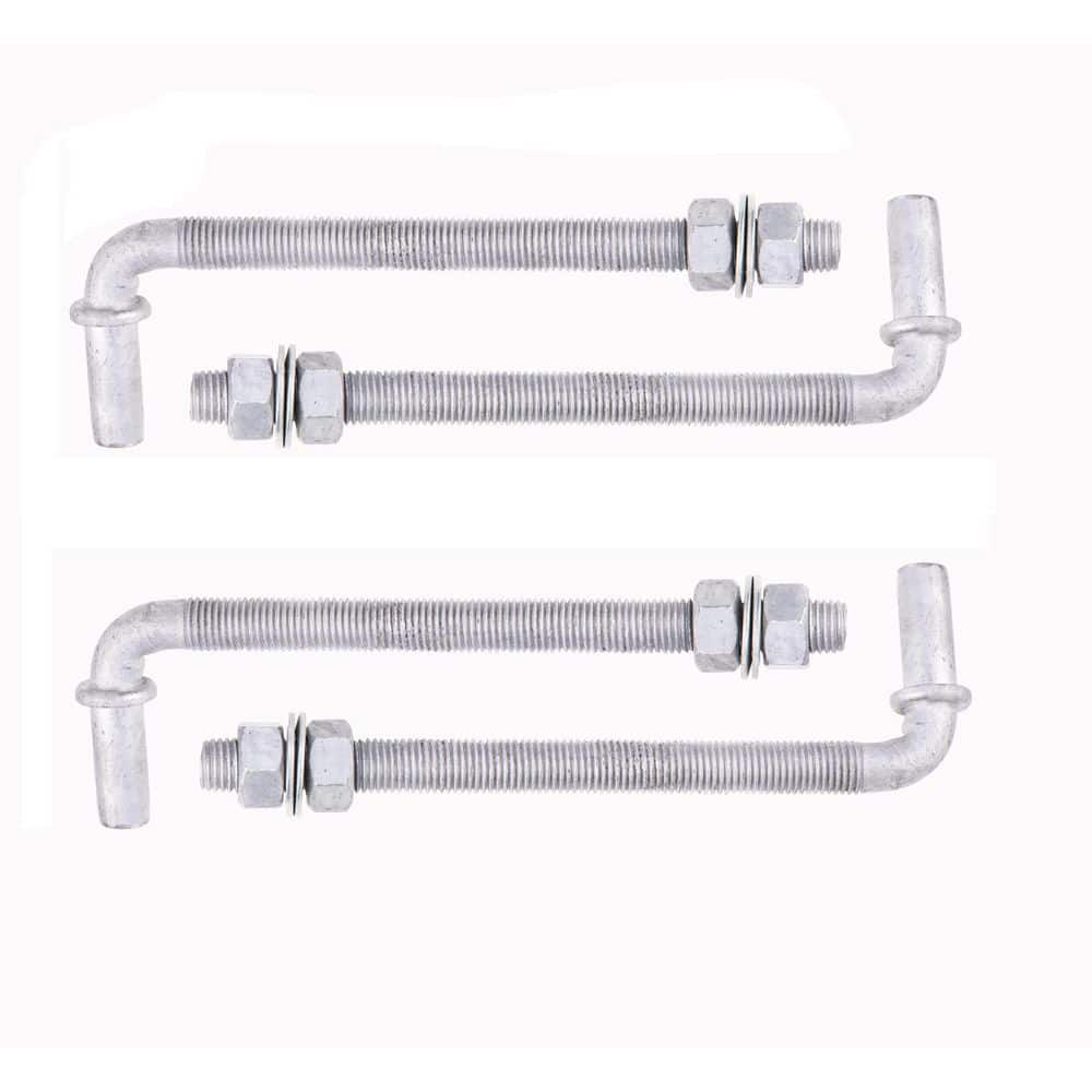 Galvanized Steel Rust-Resistant Adjustable J-Bolt Post Gate Hinge with 5/8 in. Pin for Outdoor Use (4-Pack) price history on PriceWatchPro