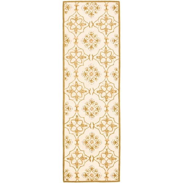 SAFAVIEH Chelsea Ivory/Green 3 ft. x 10 ft. Runner Rug
