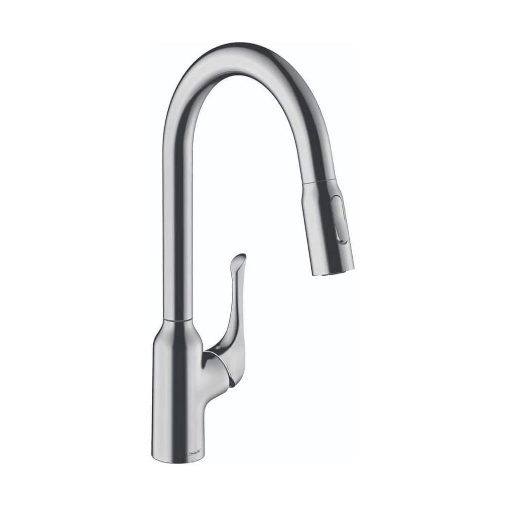 Elegant Chrome HighArc Kitchen Faucet with 360-Degree Swivel and Pull-Down Spray