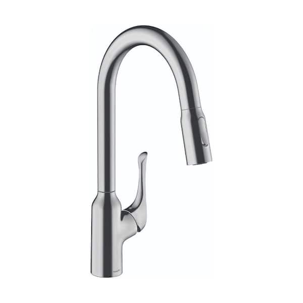 Hansgrohe Allegro N Single-Handle Pull-Down Sprayer Kitchen Faucet in Chrome