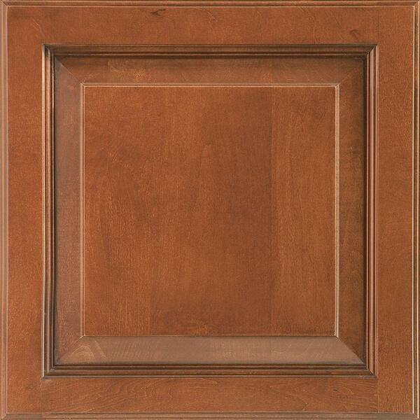 American Woodmark 14-9/16x14-1/2 in. Cabinet Door Sample in Alexandria Maple Auburn Glaze