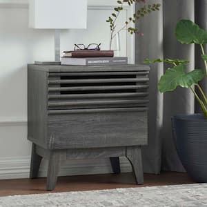 Render 2-Drawers Nightstand in Charcoal