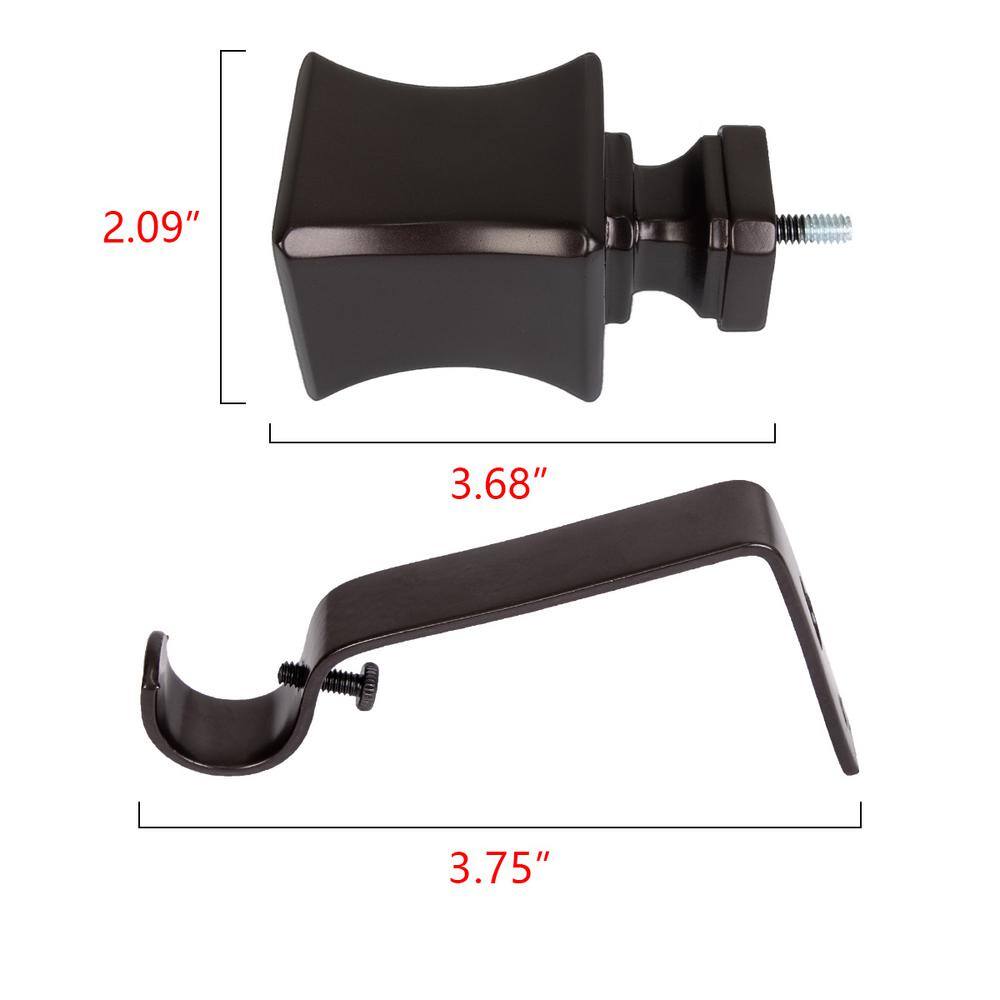 Adjustable Oil Rubbed Bronze 48-86 Inch Curtain Rod