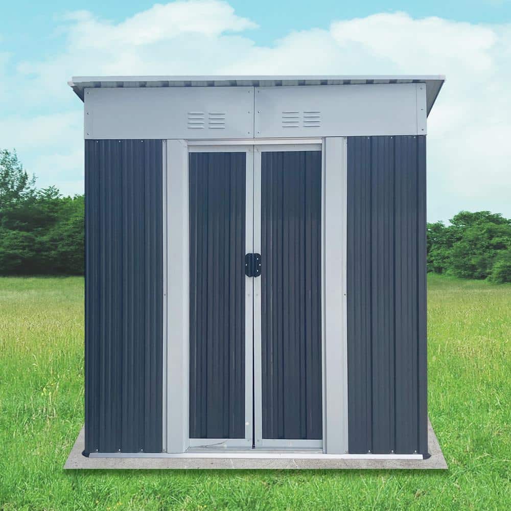 5 ft. W x 3 ft. D Outdoor Metal Shed Tool Bike Storage Shed with Aluminum A