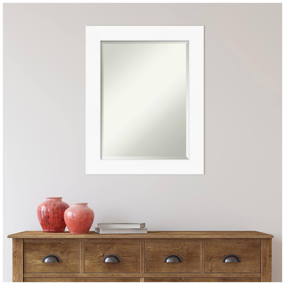 Cabinet White Sleek Rectangular Bathroom Wall Mirror - 23.5 x 29.5 in