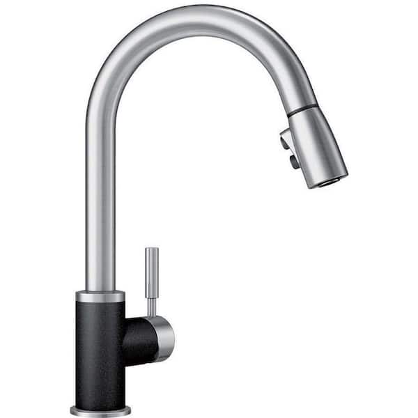 Blanco SONOMA Single-Handle Pull-Down Sprayer Kitchen Faucet in Anthracite/Stainless