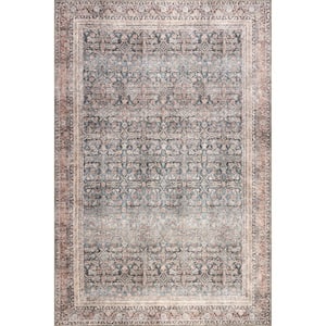 Hillstone Blue 6 ft. 7 in. x 9 ft. Traditional Vintage Medallion Area Rug