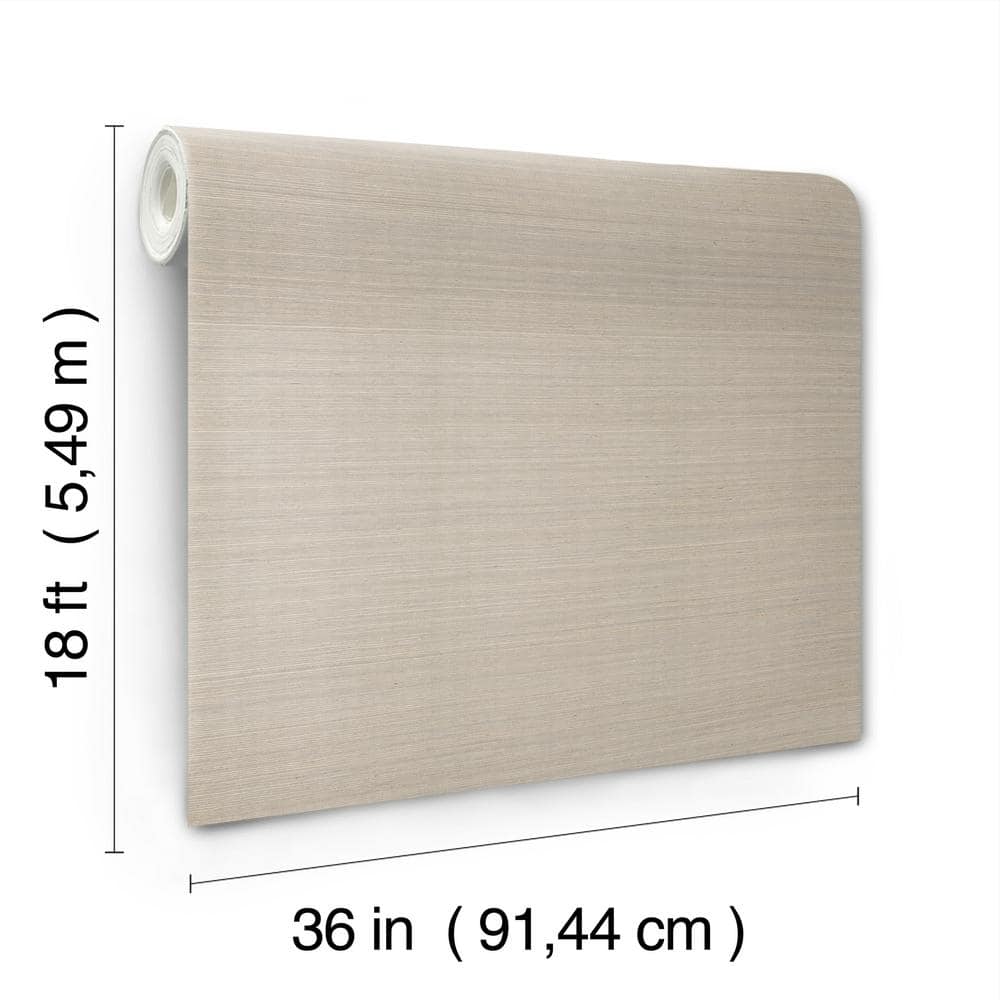 Warm Grey Self-Adhesive Grasscloth Wallpaper Roll