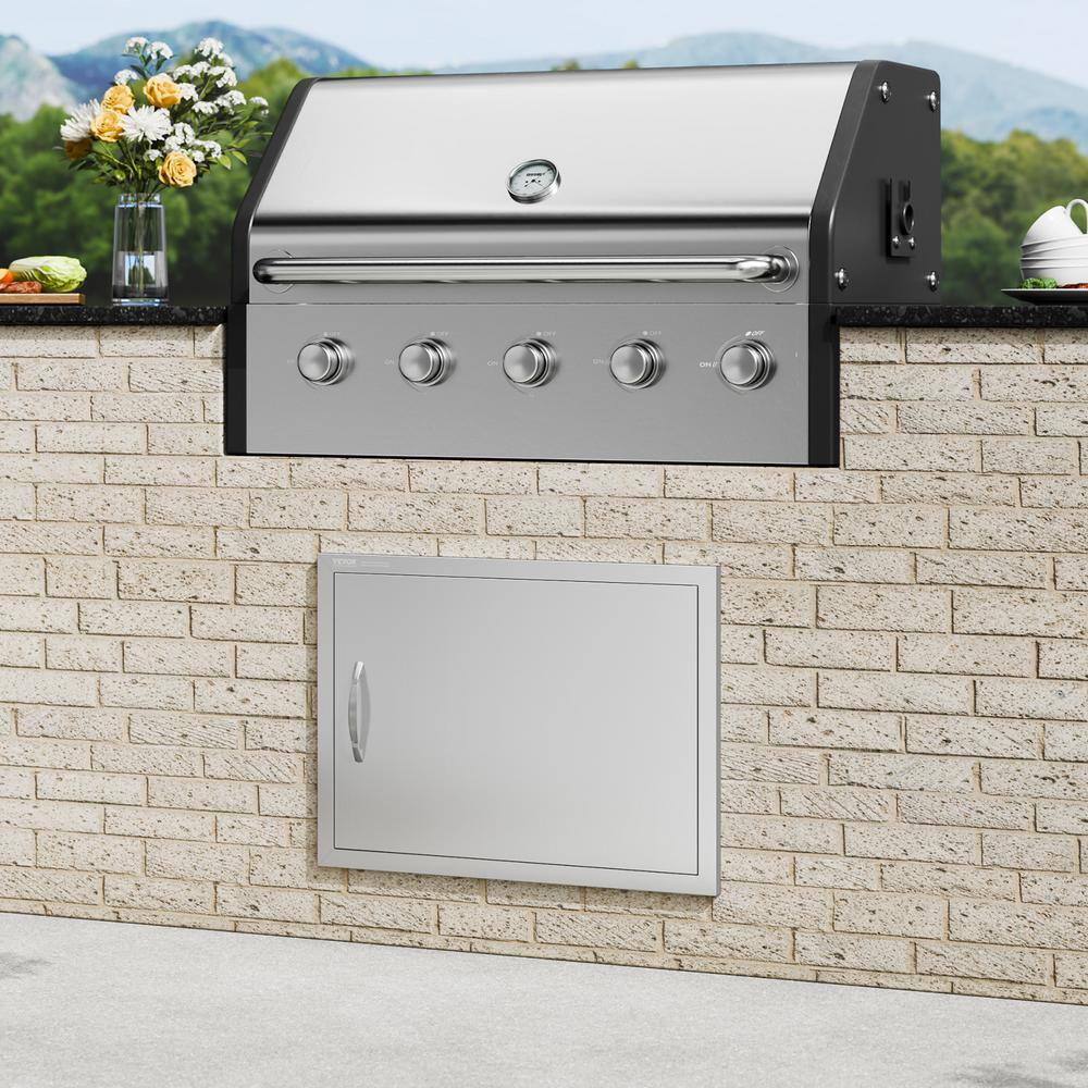 27'' Stainless Steel Outdoor Kitchen Access Door with Handle