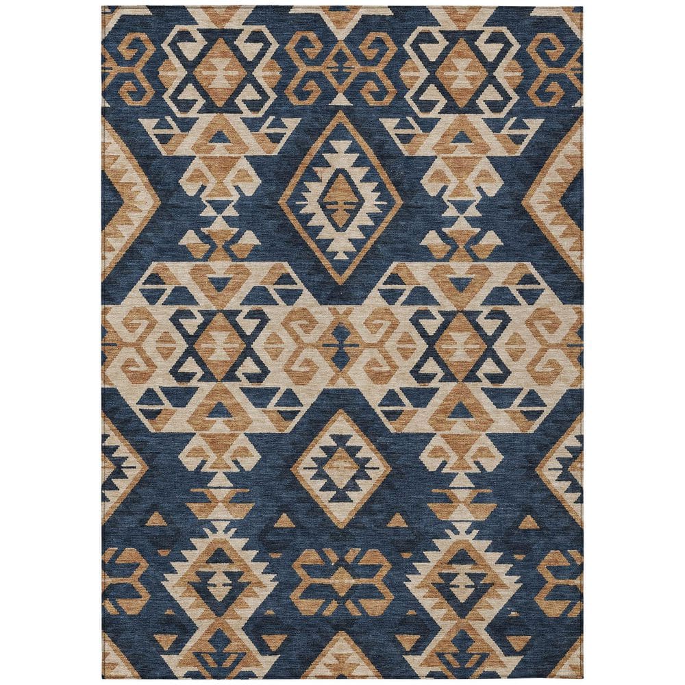 Chantille Machine Washable Indoor/Outdoor Abstract ACN2959 Navy 10 ft. x 14 ft. Area Rug price history on PriceWatchPro