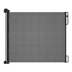 33 in. H x 71 in. W Black Extra Wide Outdoor Retractable Gate