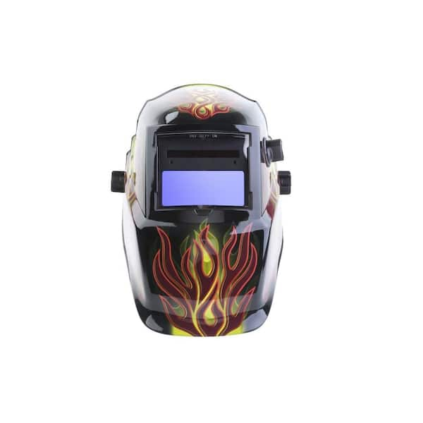 Lincoln Electric Auto-Darkening Welding Helmet with Variable Shade Lens No.  7-13 (1.73 x 3.82 in. Viewing Area), Red Fierce Design K3063-1 - The Home  Depot