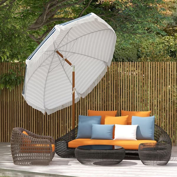 Otryad 7 ft. x 7 ft. Outdoor Patio Umbrella with Tilt, Vent