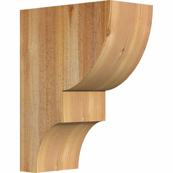 Ekena Millwork 6 in. x 12 in. x 16 in. Western Red Cedar Ridgewood Rough Sawn Corbel