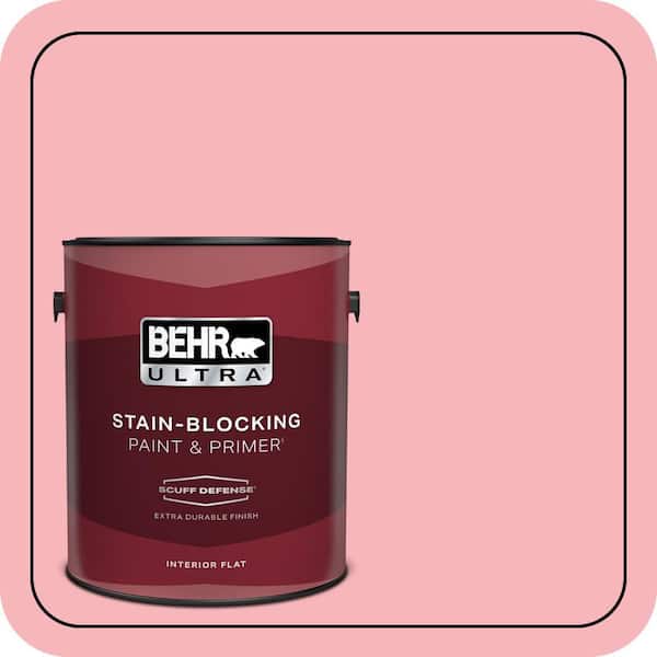BEHR ULTRA 1 gal. #130A-3 Ballerina Pink Extra Durable Flat Interior Paint & Primer
