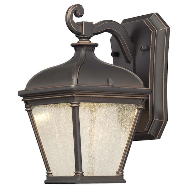 the great outdoors by Minka Lavery Lauriston Manor 1-Light Oil-Rubbed Bronze Outdoor Wall Lantern Sconce