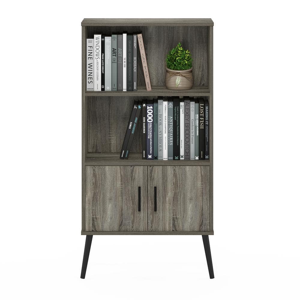 Claude French Oak Grey Mid-Century Freestanding Accent Cabinet