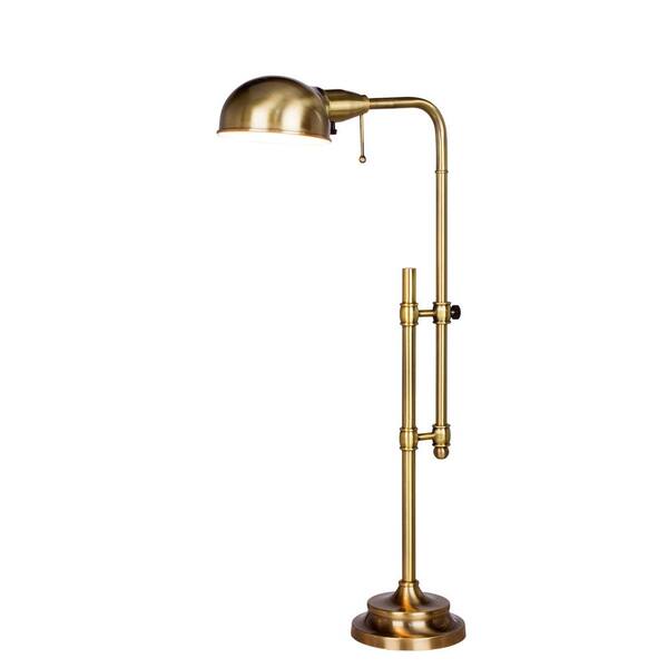 Fangio Lighting 22-3/4 in. - 29 in. Antique Brass Adjustable Metal Table Lamp