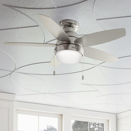 Lilliana 44 in. Indoor Brushed Nickel Ceiling Fan with Light Kit Ceiling Fans With Lights