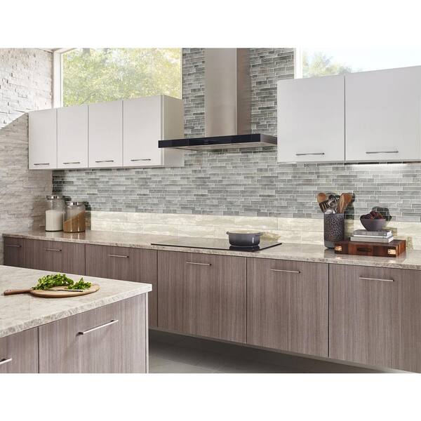 MSI Positano Interlocking Stone & Glass Mosaic Tile – 12"x12" Sheet, Mesh Mounted, For Kitchen Backsplash & Bathroom