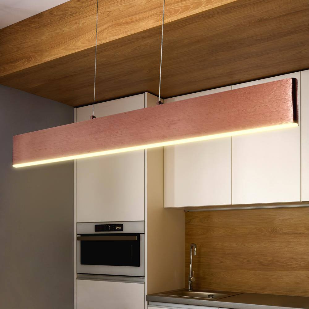 Draper 32" Anodized Bronze Adjustable LED Linear Pendant