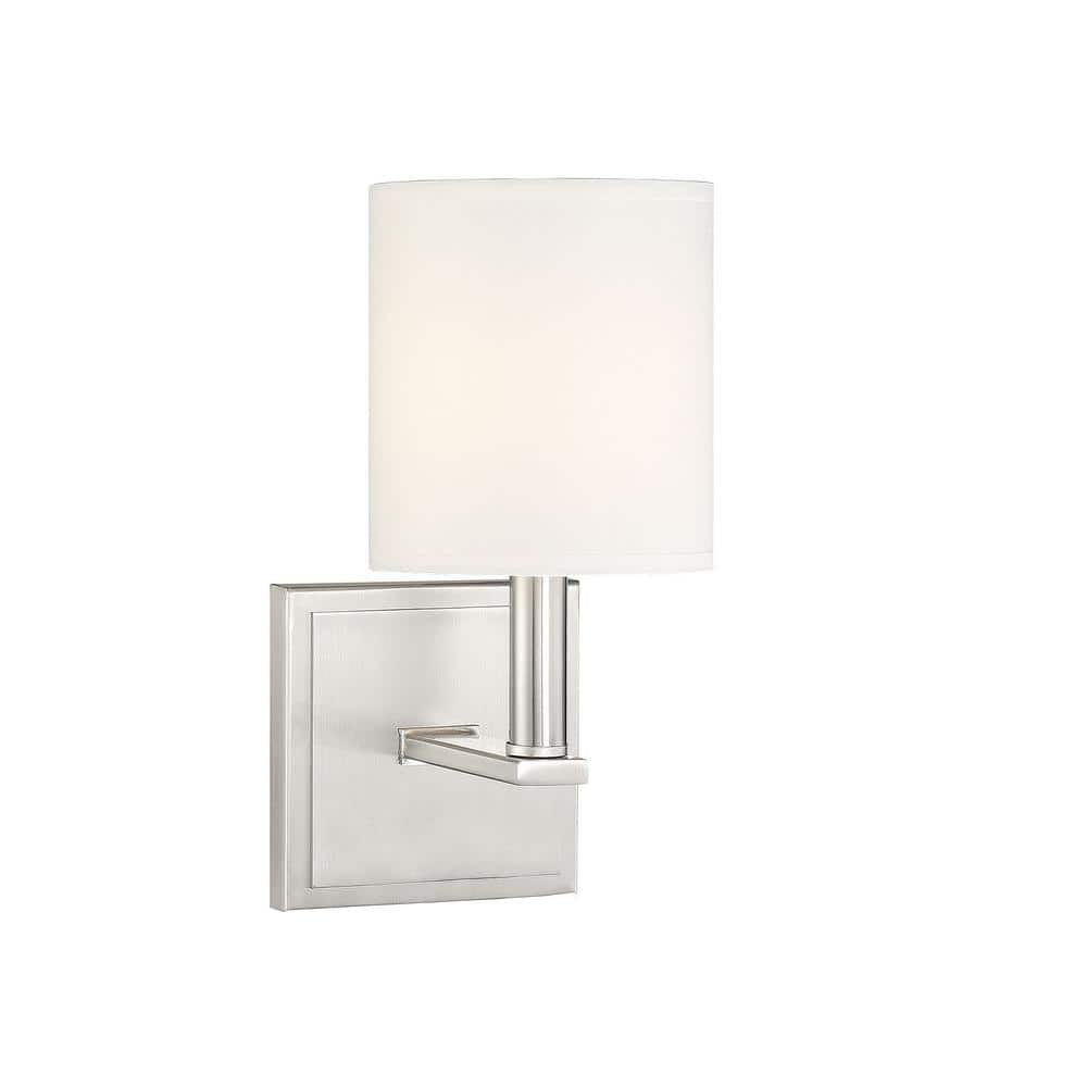 Waverly Satin Nickel Direct Wired Electric Wall Sconce