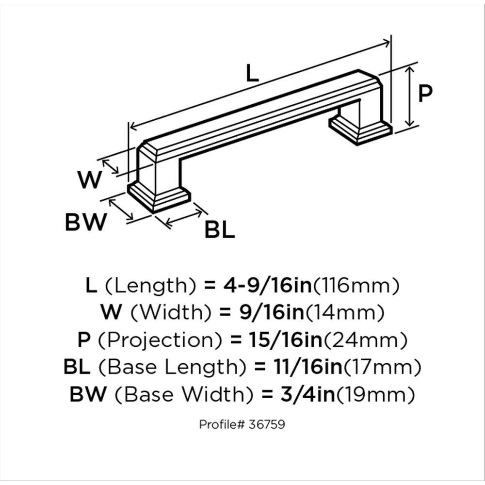 Polished Chrome Traditional Bar Cabinet Pull with Mounting Hardware