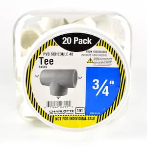 3/4 in. Schedule 40 Tee S x S x S Pro Pack (20-Pack)