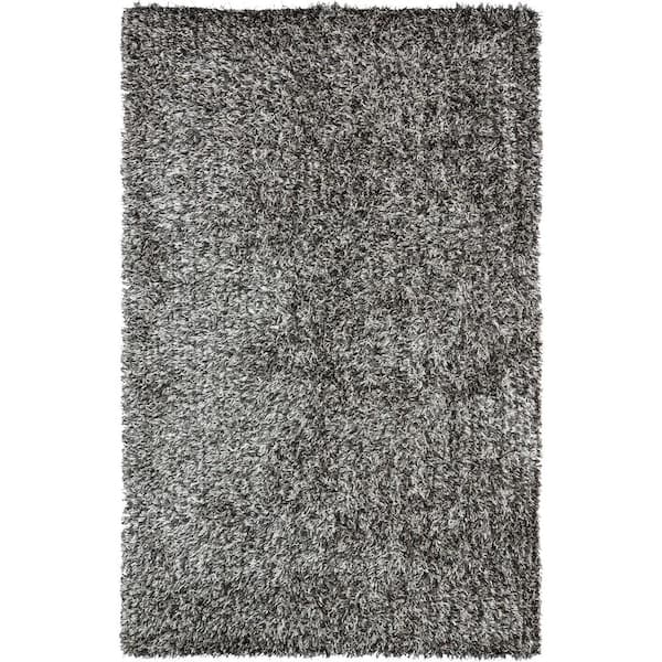 SAFAVIEH New Orleans Shag Platinum/Ivory 2 ft. x 3 ft. Solid Area Rug