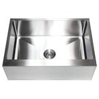 30 in. x 21 in. x 10 in. 16-Gauge Stainless Steel Farmhouse Apron Flat Front Single Bowl Kitchen Sink