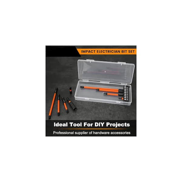 Yichuhaoxi Impact Electrician Bit Set 1/4 in. Shank 9 Bit S2 Steel