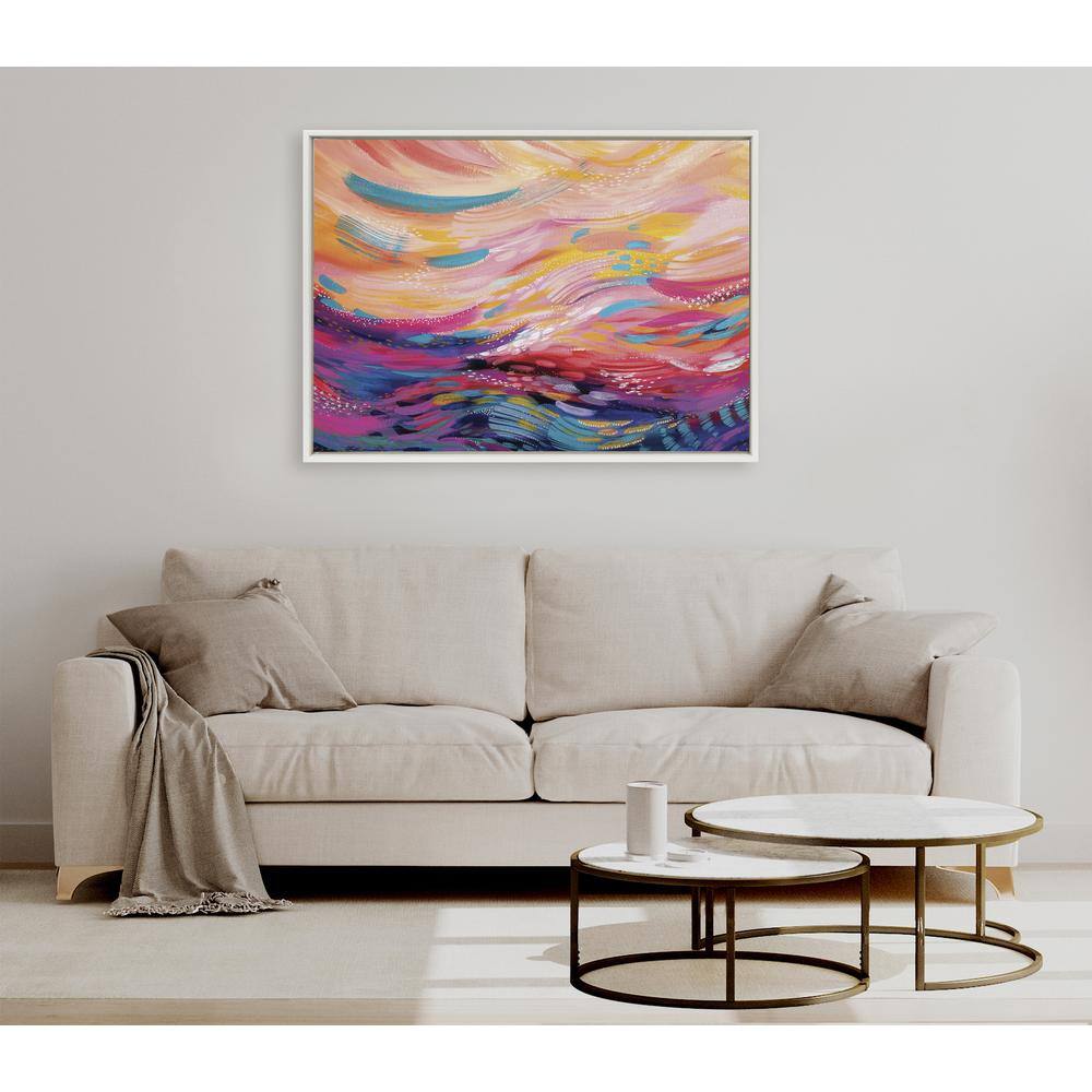 Sylvie Abstract Multicolor Brush Strokes Canvas Wall Art
