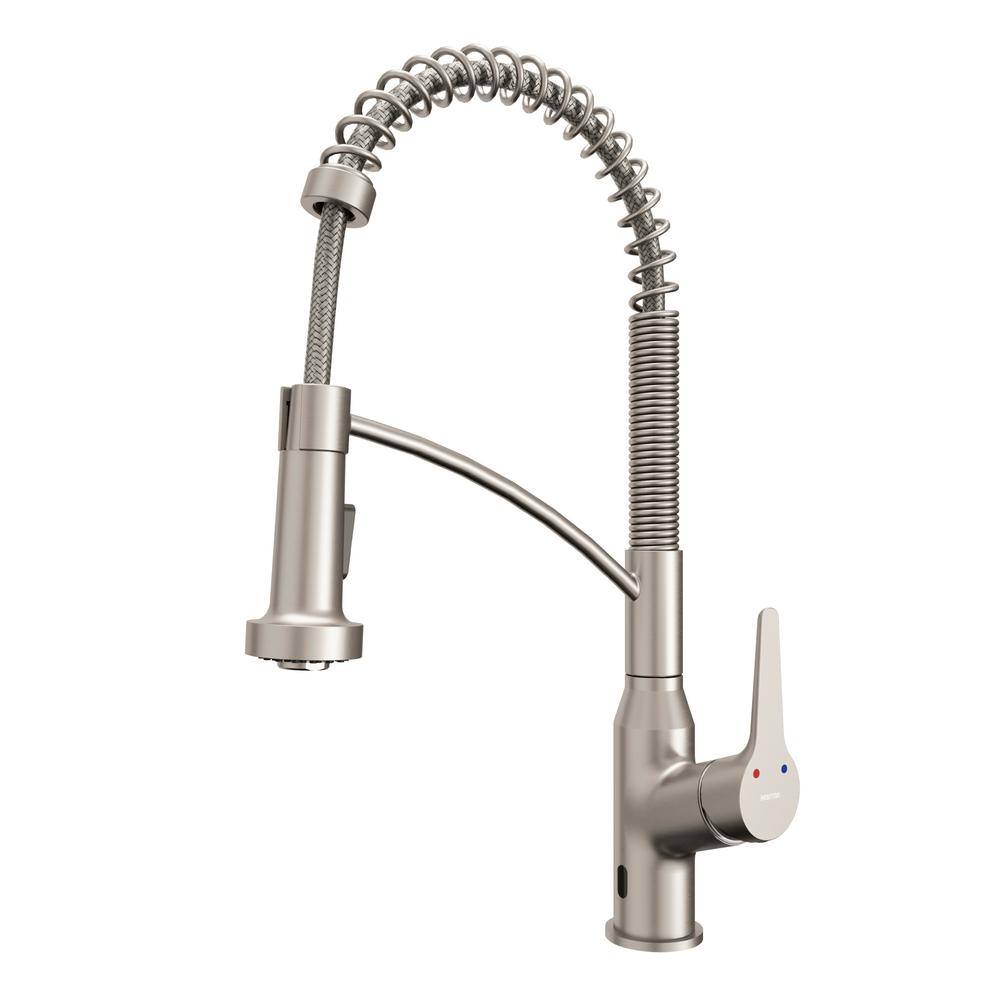 Alston Single Handle Touchless Pull-Down Sprayer Kitchen Faucet in Stainless Steel