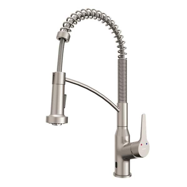 Scottsdale Single Hole Single Handle Pull-Down Sprayer Sensor Kitchen Faucet In Stainless Steel