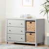 cotton candy 3 drawer combo dresser with cubbies 12687 - 3-DRAWER DRESSER WITH BASKETS