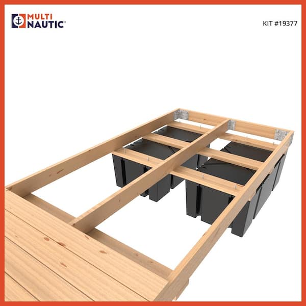 5 ft. x 16 ft. High Freeboard Semi-Floating Dock Hardware Kit with Foam Filled Floats